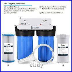 Well Water Whole House Filtration System Dual Stage Complete System Commercial G