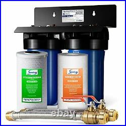 Wgb21b+ah12mn16x2 2stage Whole House Water Filtration System With 3/4 Inch Pushf