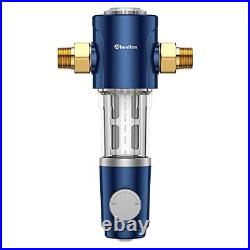 Wheelton Spin Down Sediment Filter, Backwash Whole House Water Filter System f