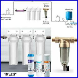 Whole House 10 Water Filter System 3 Stage Filtration + Sediment Water Filter