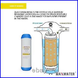 Whole House 22 Sediment GAC Carbon, Cation Resin Hardness Softening Water Filter