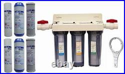 Whole House 3-Stage Water Filtration System 3/4 port with 2 valves and extra