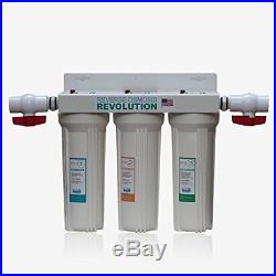 Whole House 3-Stage Water Filtration System, 3/4 port with 2 valves and extra 3