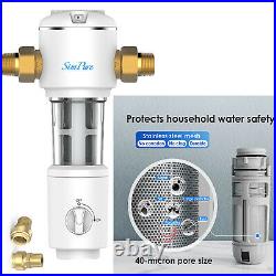 Whole House 4-Stage Water Filter System Plus Spin Down Sediment Water Pre Filter