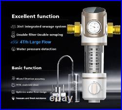 Whole House Backwash Prefilter Spin Down Sediment Water Filter Central 4.5T/h