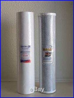 Whole House Big Blue Water Filtration System 20 Clear Commercial Filters 1 NPT