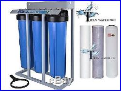 Whole House Filter (3) Big Blue 20x4.5 1PR SedimentKDF85/GACCarbon Stand