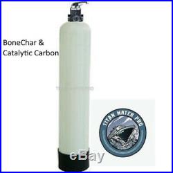 Whole House Fluoride/Chloramine 2 CF BoneChar/Catalytic Carbon Backwash Valve