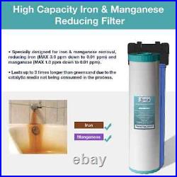 Whole House Iron Manganese Reducing Water Filter Replacement Cartridge, 4.5 In