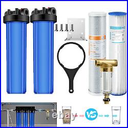 Whole House Pre-Filter Filtration & 2-Stage 20 Inch Water Filter Housing System
