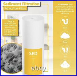 Whole House Replacement Water Filter Set Carbon CTO GAC Sediment 5um 4.5 x 20