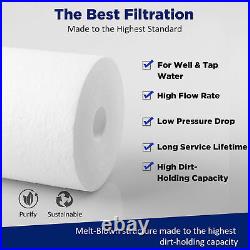 Whole House Spin Down Sediment & 2-Stage 20 Inch Water Filter Housing System Set