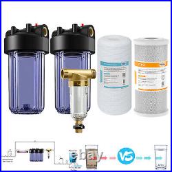 Whole House Spin Down System & 2-Stage 10 Clear Water Filter Housing Filtration