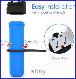 Whole House Water Filter 204.5 Big Blue Housings Pressure Release (1 Port)