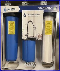 Whole House Water Filter 3 Stage Home Water Filtration System with Gauges