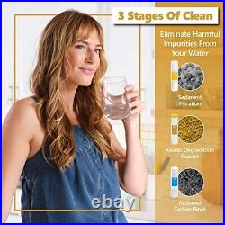 Whole House Water Filter 3 Stage Home Water Filtration System with Gauges