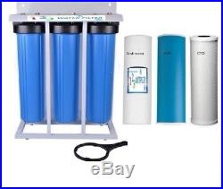 Whole House Water Filter Big Blue 20x4.5 Frame Mounted Stand Filters Include