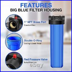 Whole House Water Filter Housing (DB20P), 20 x 4.5 Sediment Carbon Filter U