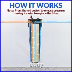 Whole House Water Filter Housing (DB20P), 20 x 4.5 Sediment Carbon Filter U