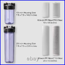 Whole House Water Filter Housing, Sediment Filters for Well and City Water, 2