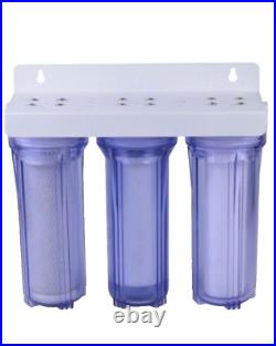 Whole House Water Filter System 2.5 x 10 Three Stage Filtration 3/4 Inlet