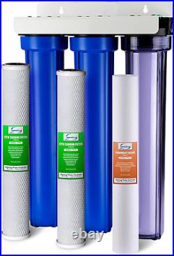 Whole House Water Filter System, Reduces Chlorine, Sediment, Taste, Odor, 3-Stag