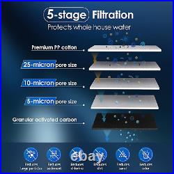 Whole House Water Filter System, with Carbon Filter and Sediment Filter, 5-Stage