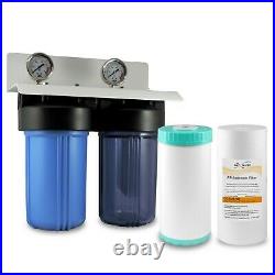 Whole House Water Filtration System 10x 4.5 Municipal & Well Water 1'' Ports