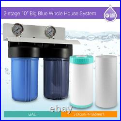 Whole House Water Filtration System 10x 4.5 Municipal & Well Water 1 ports