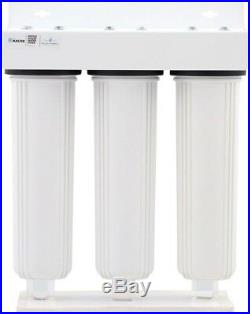 Whole House Water Filtration System Home Master 15 GPM Threaded 3-Stage White