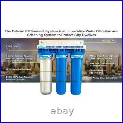 Whole House Water Filtration System Softener Combo Compact Indoor White Blue