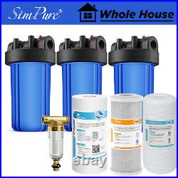 Whole House Water Pre-Filter System + 3 Stage 10 Big Blue Housing with Cartridge