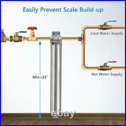 Whole House Water Softener System Alternative 3-Stage Pleated Hard Water Filter