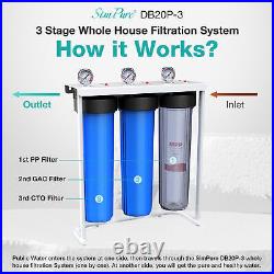 Whole House Well Water Filter System Iron Sulfur Manganese Filtration 100000Gal