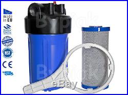 Whole house home water filter full flow 10 jumbo BB big blue chlorine removal